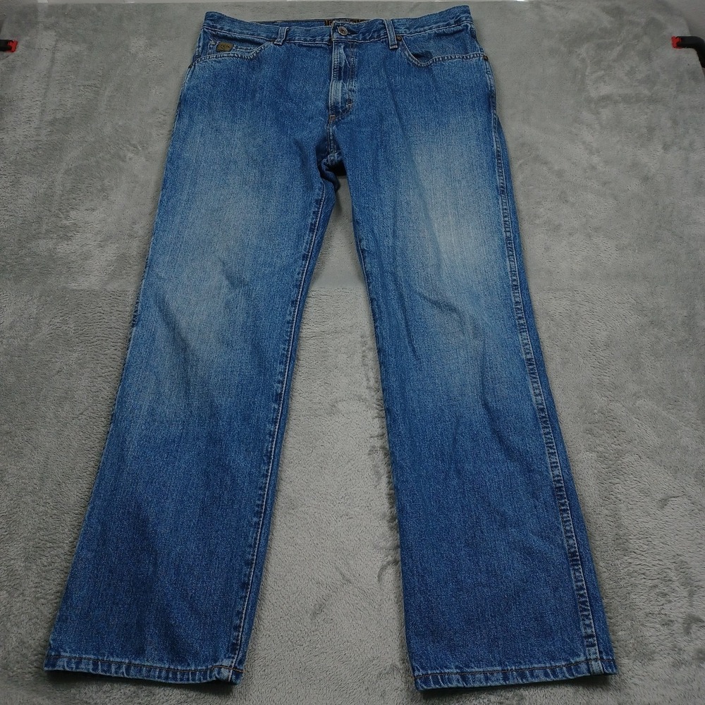 Ariat Jeans Mens 36x32 Blue Denim Relaxed Heritage Workwear Distressed